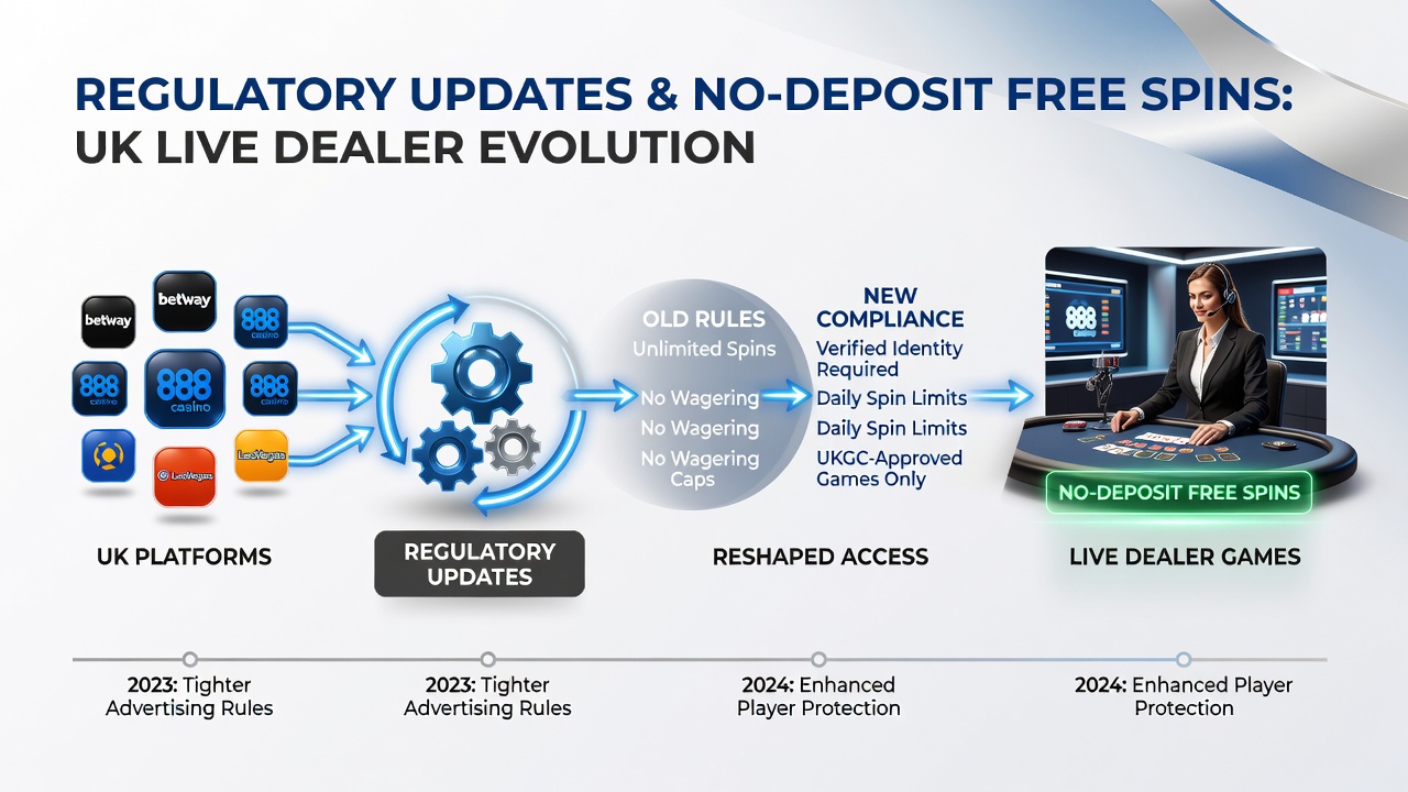 Live dealer game interfaces showing updated bonus terms on UK casino sites